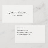 Minimalistisch cursief lettertype visitekaartje (Voorkant / Achterkant)