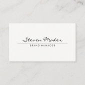 Minimalistisch cursief lettertype visitekaartje (Voorkant)