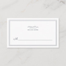 Minimalistisch Cursief Script Wedding Place Card