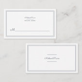 Minimalistisch Cursief Script Wedding Place Card Plaatskaartje (Voorkant / Achterkant)