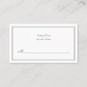 Minimalistisch Cursief Script Wedding Place Card Plaatskaartje (Voorkant)