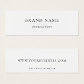 Minimalistisch Custom Business Label Hang Label Mini Visitekaartjes (Voorkant /achterkant)