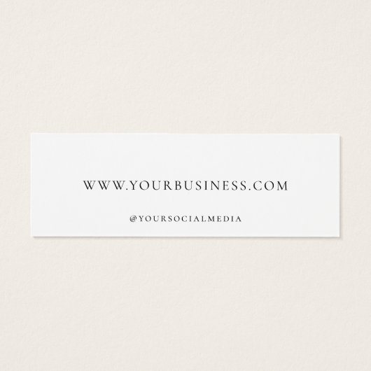 Minimalistisch Custom Business Label Hang Label Mini Visitekaartjes (Achterkant)