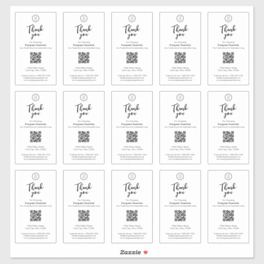 Minimalistisch Custom Company Logo Box Seal Label (Vel)