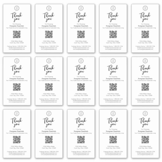 Minimalistisch Custom Company Logo Box Seal Label (Voorkant)