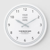 Minimalistisch Custom Company Logo Promotionele Br Grote Klok (Voorkant)