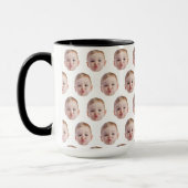 Minimalistisch Custom Funny face Gift baby kerst Mok (Links)
