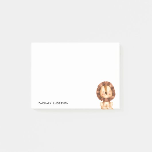 Minimalistisch Cute Baby Lion Kinder op maat Post-it® Notes (Voorkant)