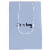 Minimalistisch Cute Blue Kat Medium Cadeauzakje (Achterkant)