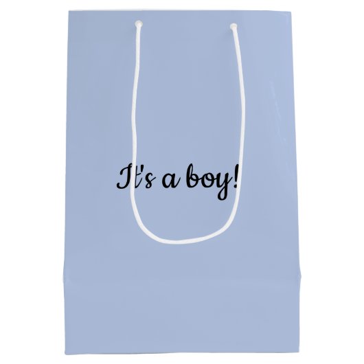 Minimalistisch Cute Blue Kat Medium Cadeauzakje (Achterkant)