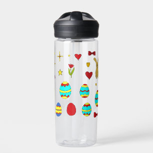 Minimalistisch Cute Happy Easter cartoon Waterfles