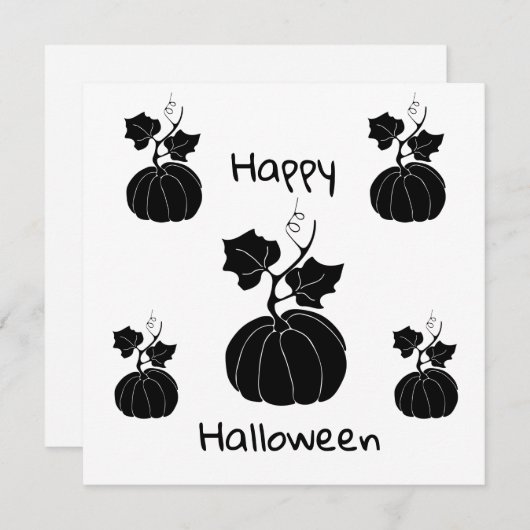 Minimalistisch Cute Happy Halloween (Voorkant / Achterkant)