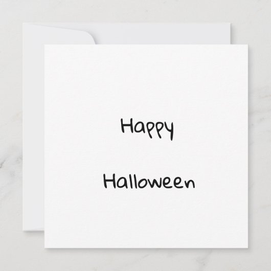 Minimalistisch Cute Happy Halloween (Achterkant)