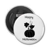 Minimalistisch Cute Happy Halloween Button Flesopener (Voorkant)