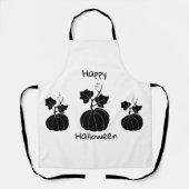 Minimalistisch Cute Happy Halloween Schort (Voorkant)