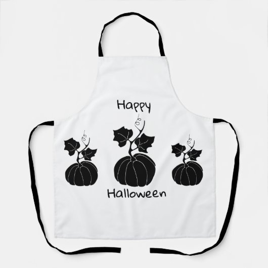 Minimalistisch Cute Happy Halloween Schort (Voorkant)