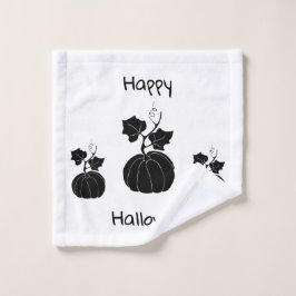 Minimalistisch Cute Happy Halloween Washandje