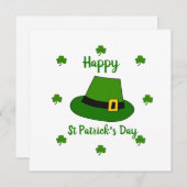 Minimalistisch Cute Happy St Patrick's Day (Voorkant / Achterkant)