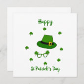 Minimalistisch Cute Happy St Patrick's Day (Voorkant / Achterkant)