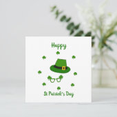 Minimalistisch Cute Happy St Patrick's Day (Staand voorkant)