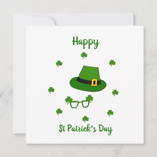 Minimalistisch Cute Happy St Patrick's Day (Voorkant)