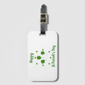 Minimalistisch Cute Happy St Patrick's Day Bagagelabel (Voorkant (verticaal))