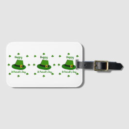 Minimalistisch Cute Happy St Patrick's Day Bagagelabel