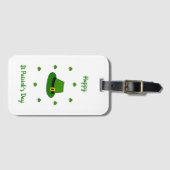 Minimalistisch Cute Happy St Patrick's Day Bagagelabel (Voorkant (horizontaal))