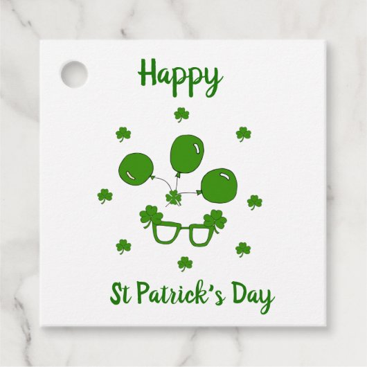 Minimalistisch Cute Happy St Patrick's Day Bedankjes Labels (Voorkant)
