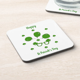 Minimalistisch Cute Happy St Patrick's Day Bier Onderzetter