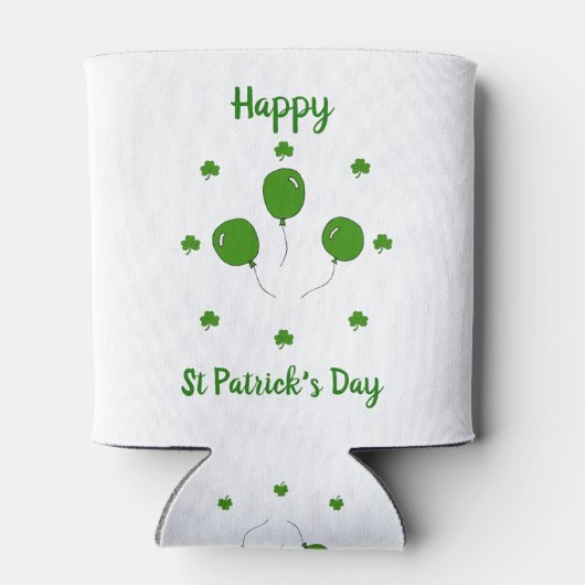 Minimalistisch Cute Happy St Patrick's Day Blikjeskoeler (Achterkant)