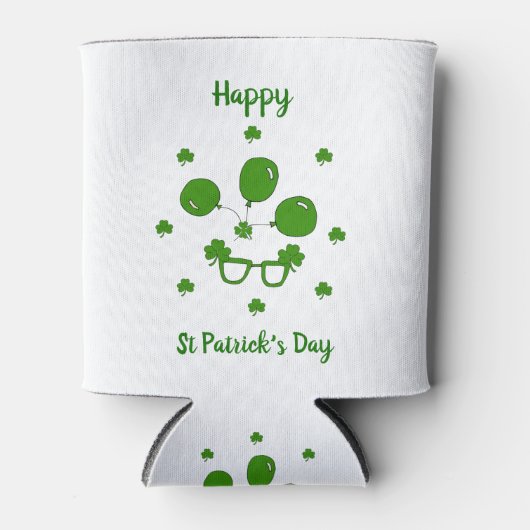 Minimalistisch Cute Happy St Patrick's Day Blikjeskoeler (Voorkant)