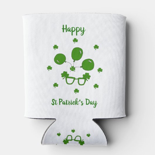 Minimalistisch Cute Happy St Patrick's Day Blikjeskoeler (Achterkant)