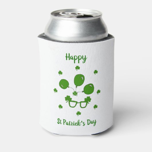 Minimalistisch Cute Happy St Patrick's Day Blikjeskoeler (Blikje Achterkant)