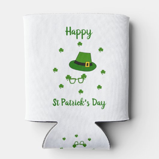 Minimalistisch Cute Happy St Patrick's Day Blikjeskoeler (Achterkant)