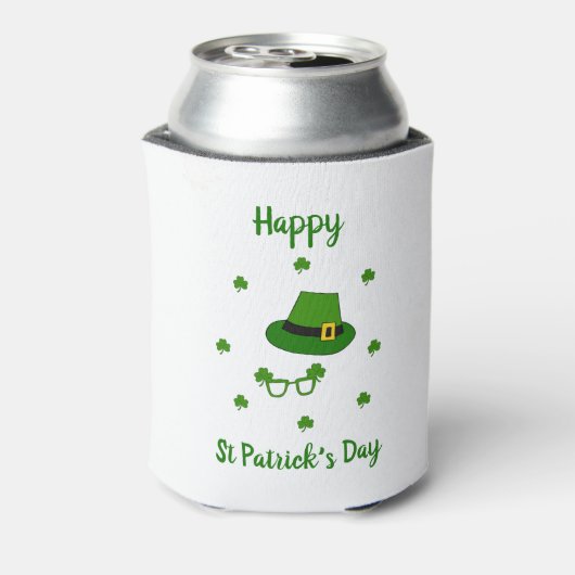 Minimalistisch Cute Happy St Patrick's Day Blikjeskoeler (Blikje Achterkant)