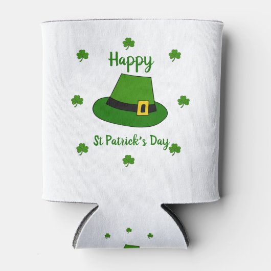 Minimalistisch Cute Happy St Patrick's Day Blikjeskoeler (Voorkant)