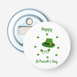 Minimalistisch Cute Happy St Patrick's Day Button Flesopener