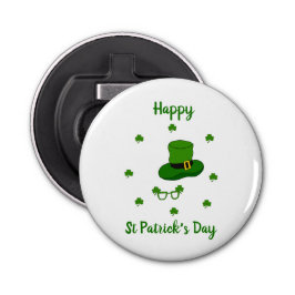 Minimalistisch Cute Happy St Patrick's Day Button Flesopener