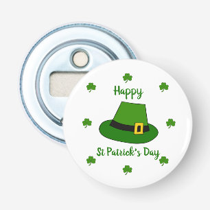 Minimalistisch Cute Happy St Patrick's Day Button Flesopener