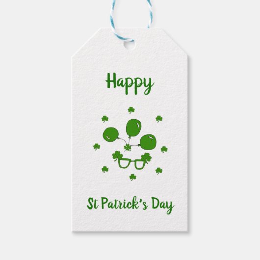 Minimalistisch Cute Happy St Patrick's Day Cadeaulabel (Voorkant)