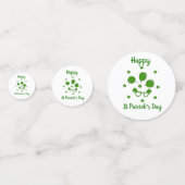 Minimalistisch Cute Happy St Patrick's Day Confetti (Achterkanten)