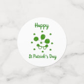 Minimalistisch Cute Happy St Patrick's Day Confetti (Kleine voorkant)