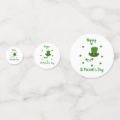 Minimalistisch Cute Happy St Patrick's Day Confetti (Achterkanten)