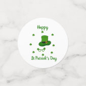Minimalistisch Cute Happy St Patrick's Day Confetti (Kleine voorkant)