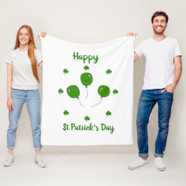Minimalistisch Cute Happy St Patrick's Day Fleece Deken