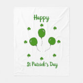 Minimalistisch Cute Happy St Patrick's Day Fleece Deken (Voorkant)