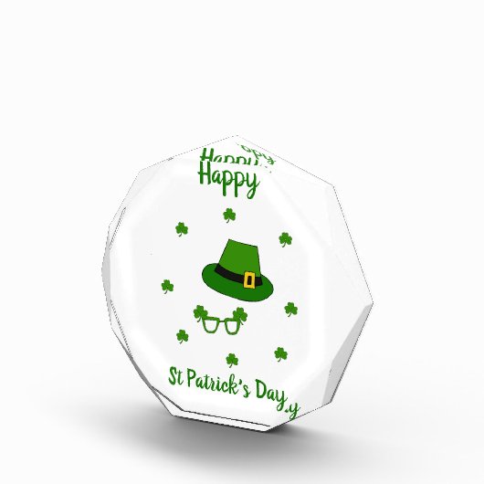 Minimalistisch Cute Happy St Patrick's Day Fotoblokken (Rechts)