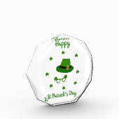 Minimalistisch Cute Happy St Patrick's Day Fotoblokken (Links)
