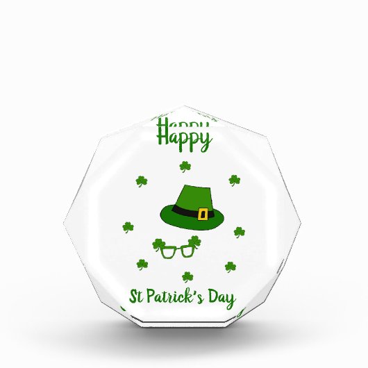 Minimalistisch Cute Happy St Patrick's Day Fotoblokken (Voorkant)